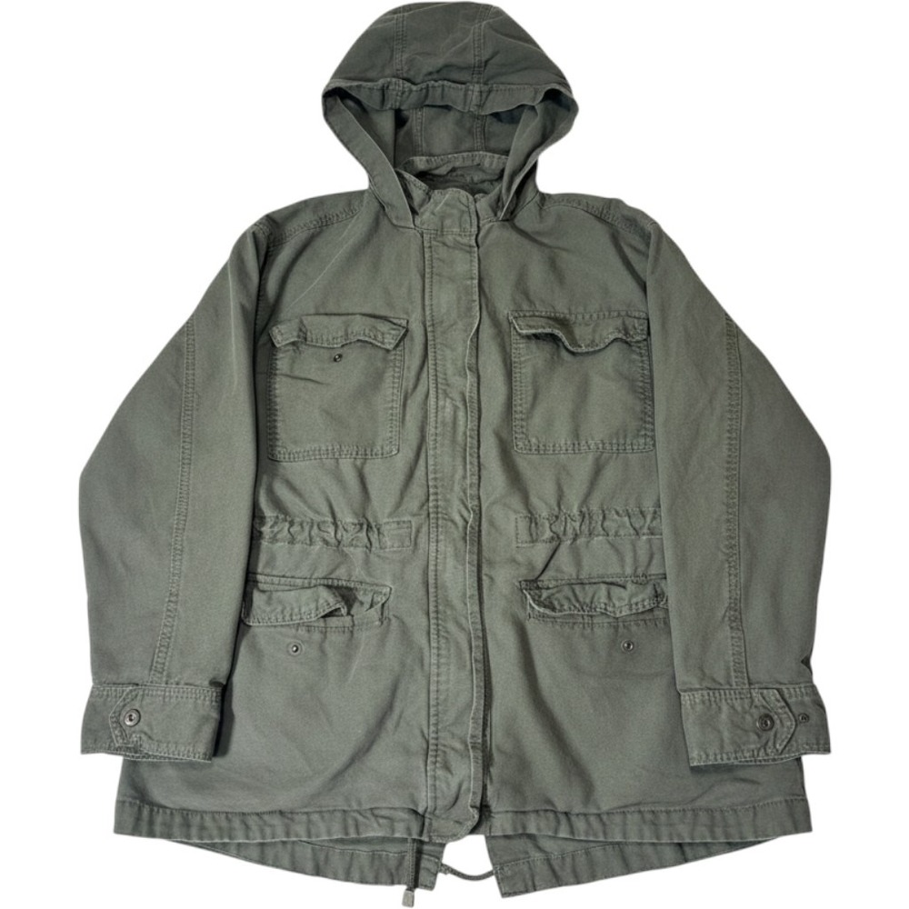 Universal Thread Utility Jacket XXL Green Cotton Hooded Field Coat Military